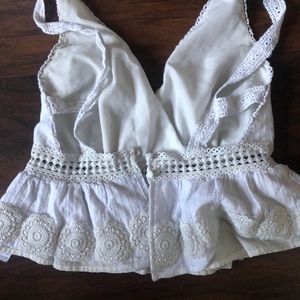 White tip shop blouse